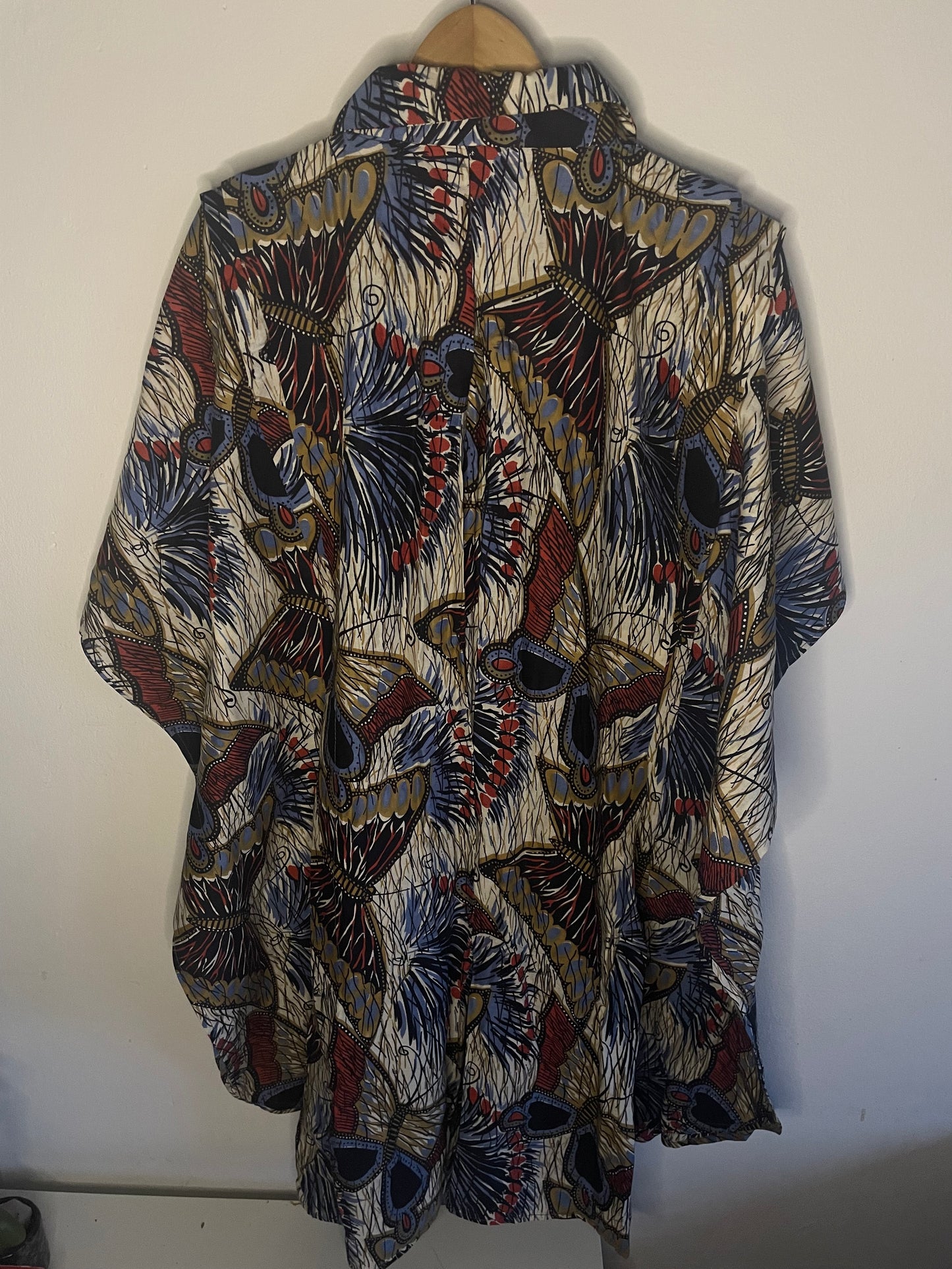 Midi Hemd Kleid Multicolor