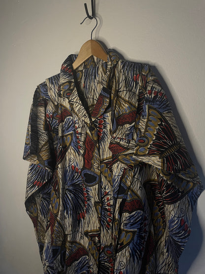 Midi Hemd Kleid Multicolor