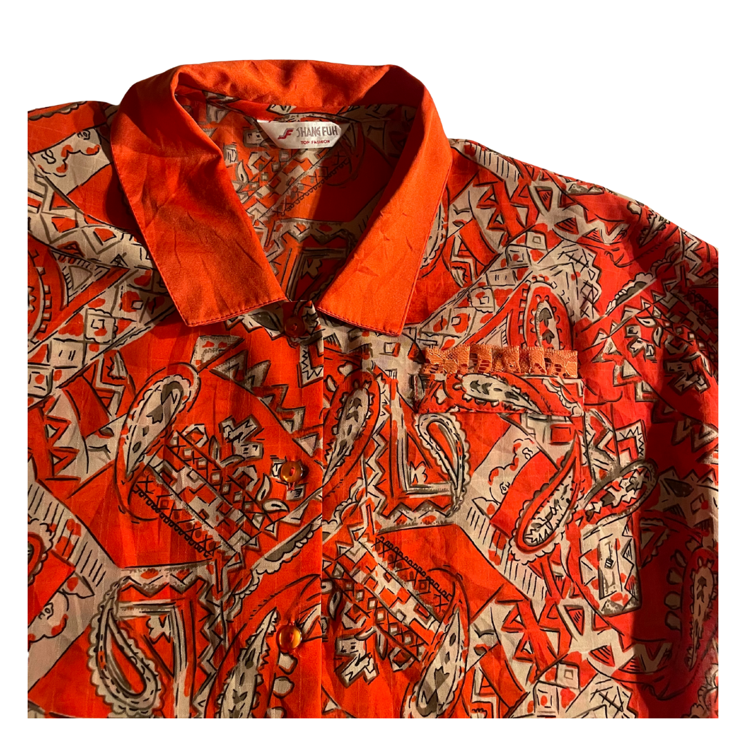 Vintage Bluse Orange