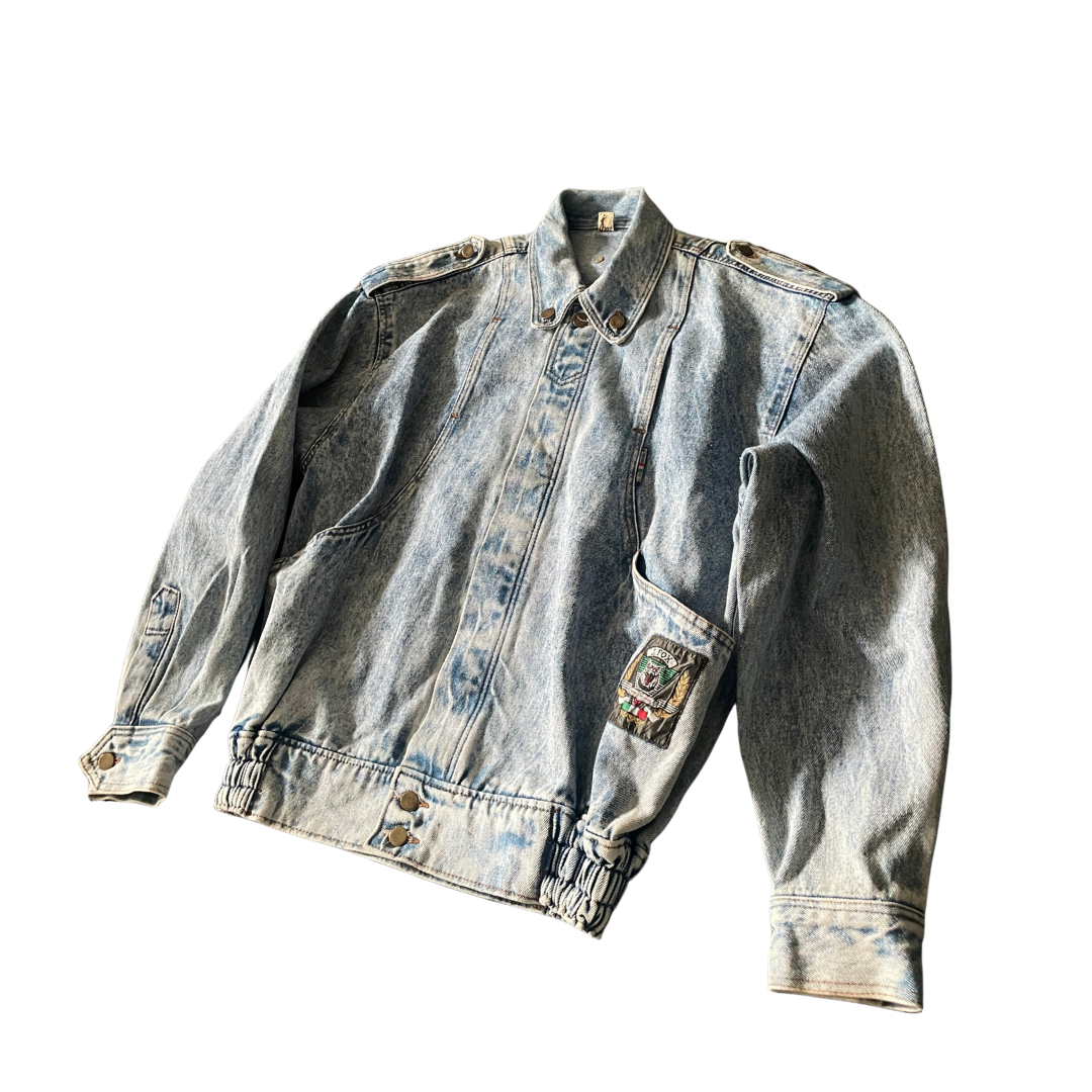 Vintage Jeansjacke bestickt