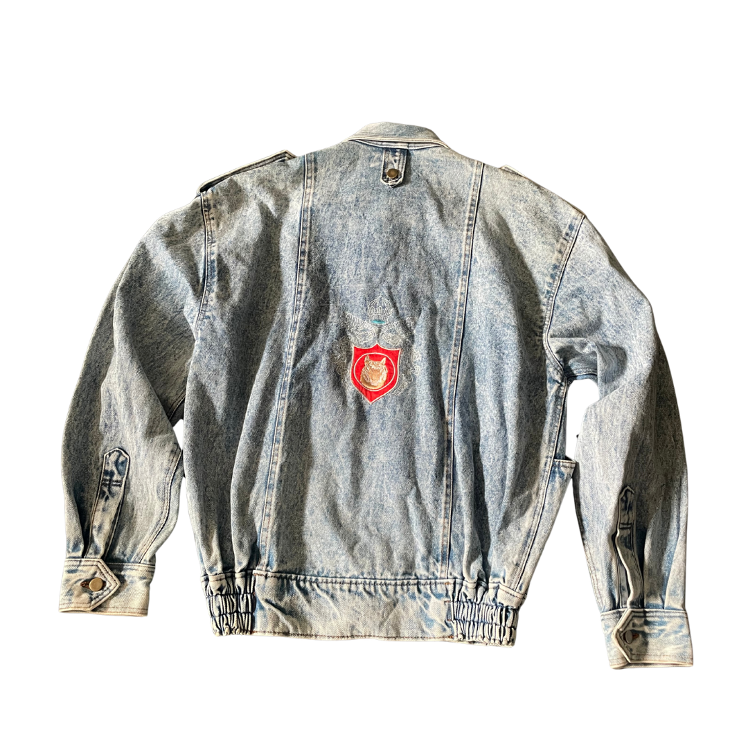 Vintage Jeansjacke bestickt