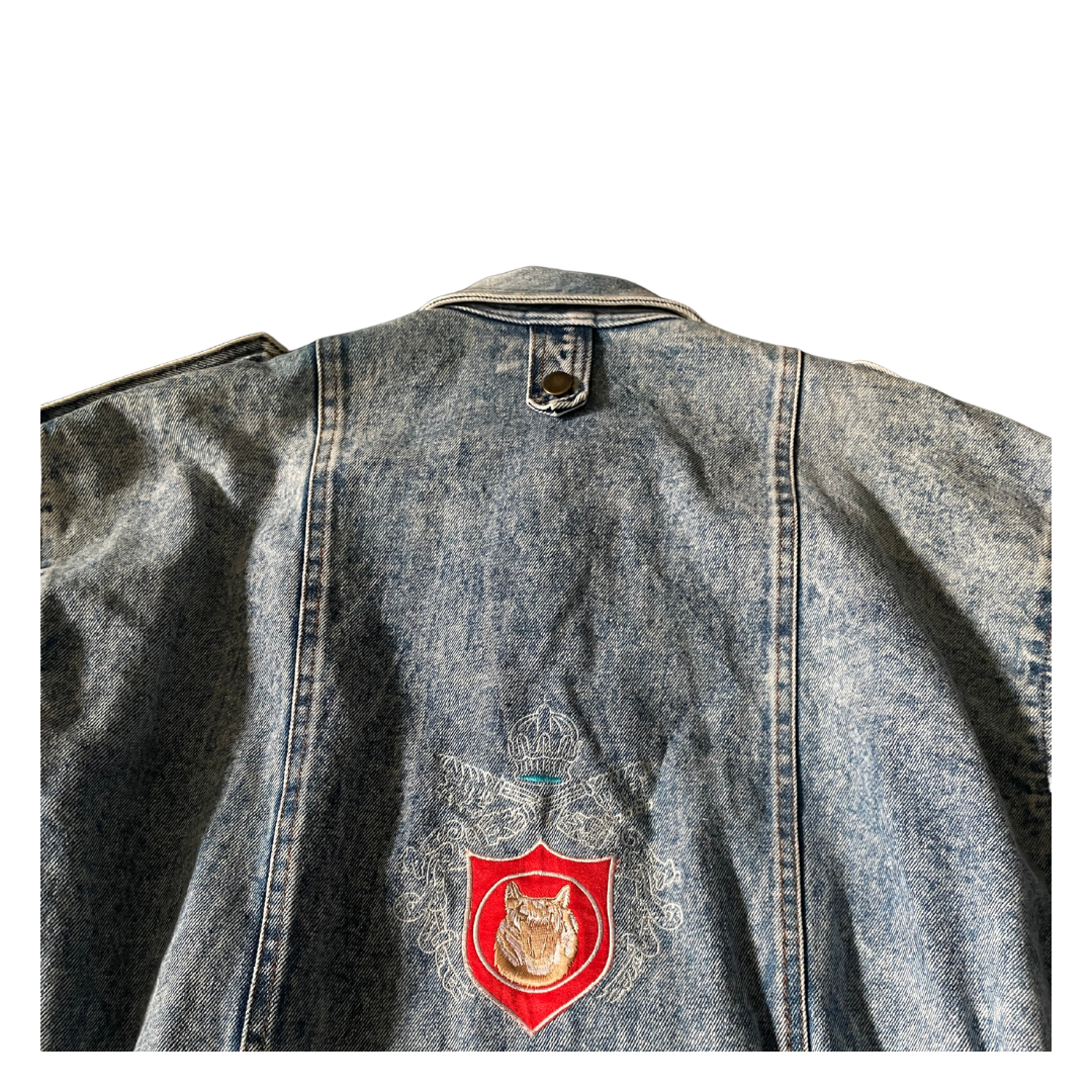 Vintage Jeansjacke bestickt