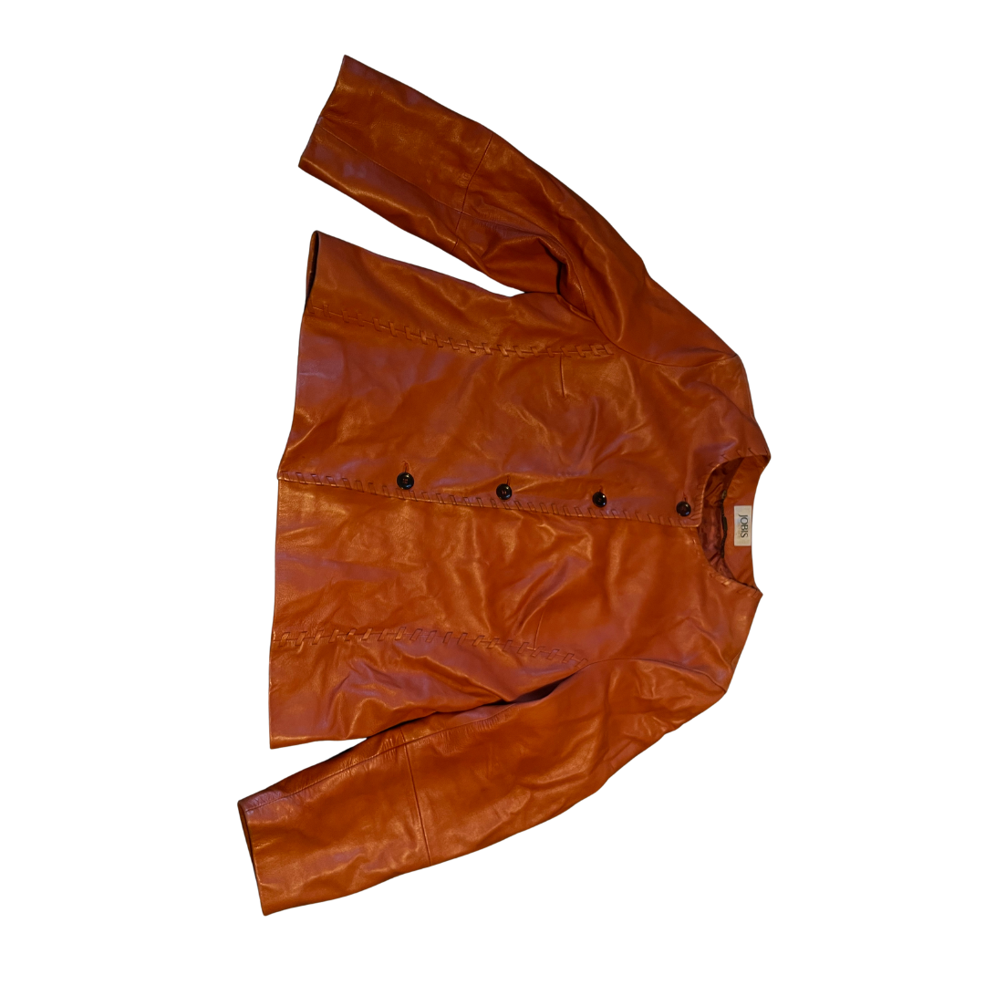 Jobis Leder Jacke Orange