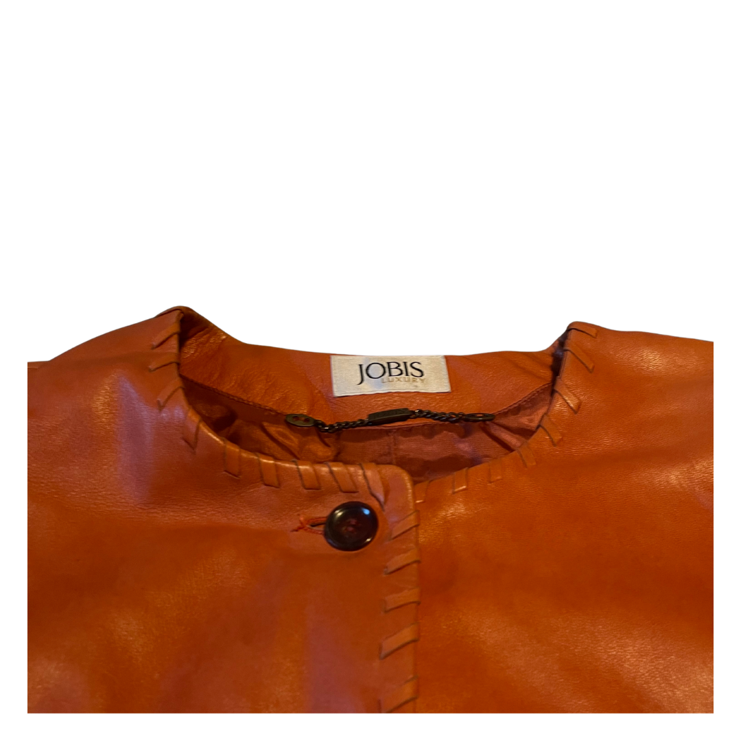Jobis Leder Jacke Orange