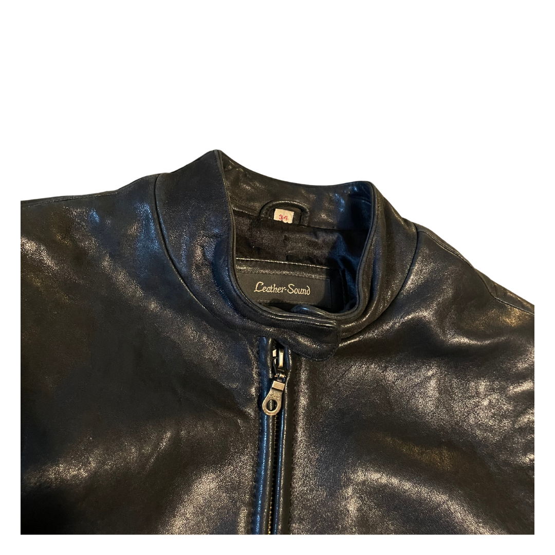 Vintage Biker Leder Jacke