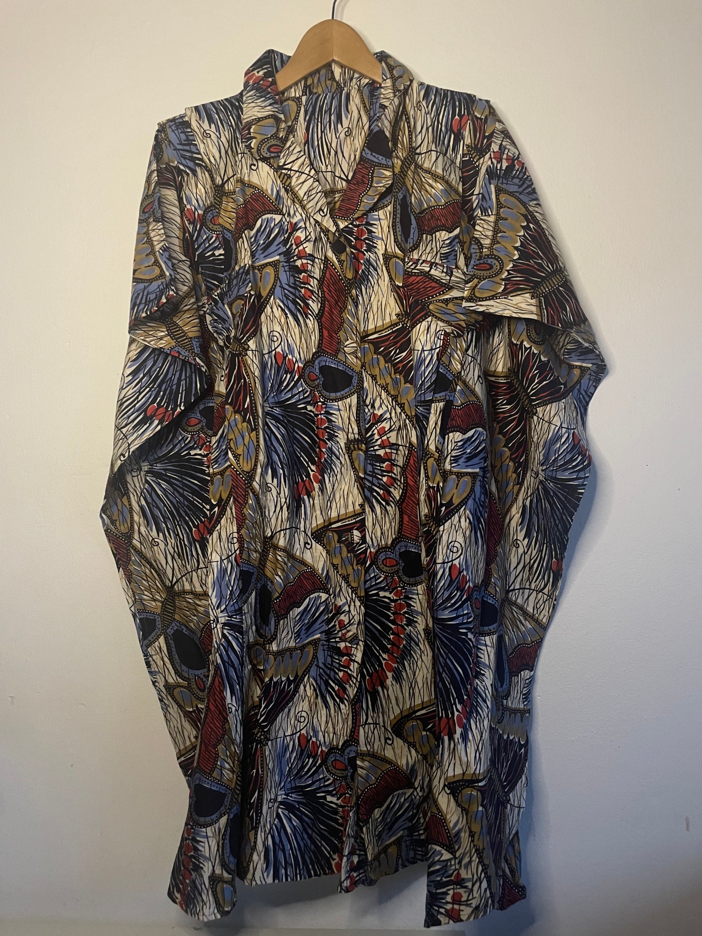 Midi Hemd Kleid Multicolor